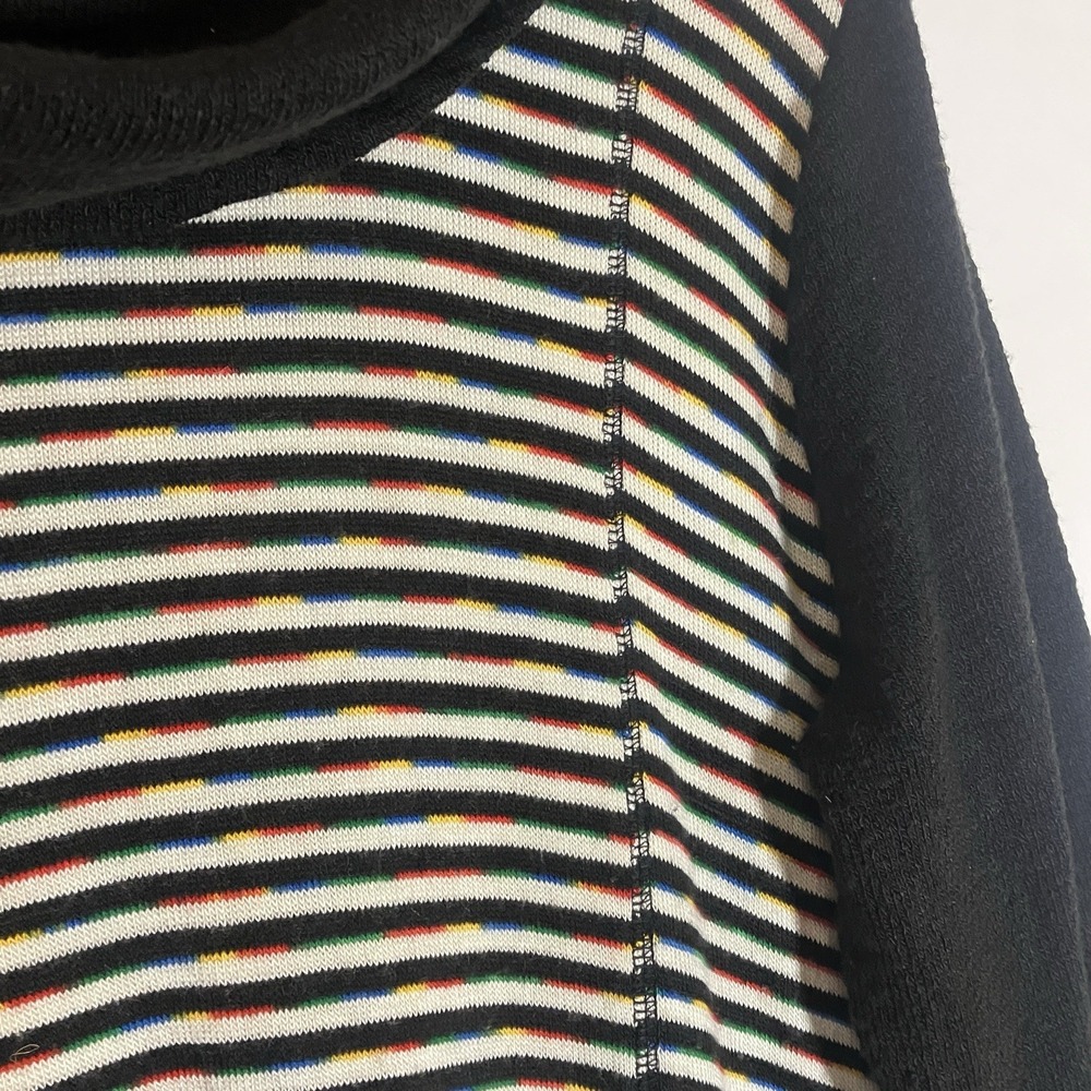 Ali Miles Sweater Womens Large Multicolor Lagenlook Artsy Colorful Pocket Cowl L - Picture 6 of 16